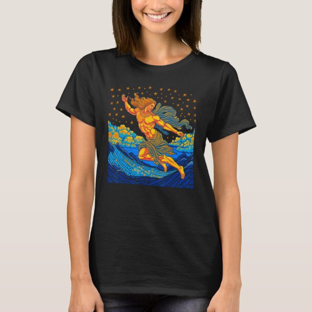 God of Speed Greek Mythology Art T Shirt (Framsida)