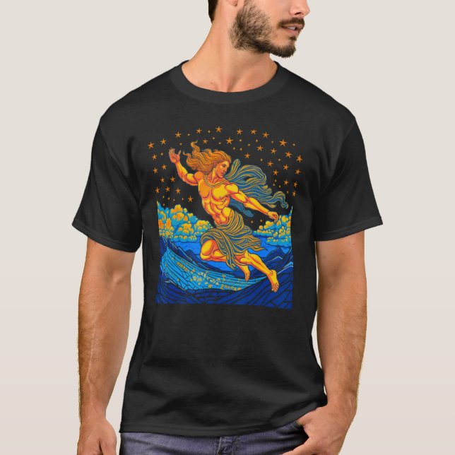 God of Speed Greek Mythology Art T Shirt (Framsida)
