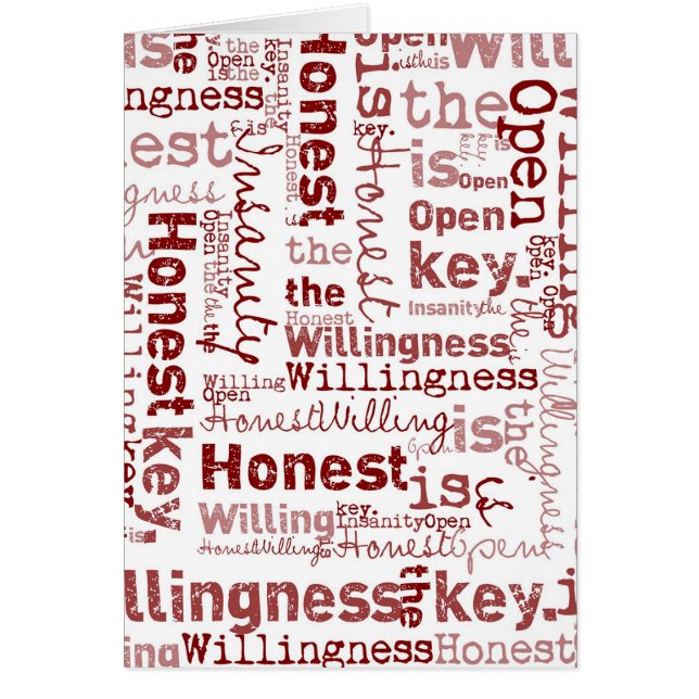 God Open Willing Hälsningskort (Framsidan)