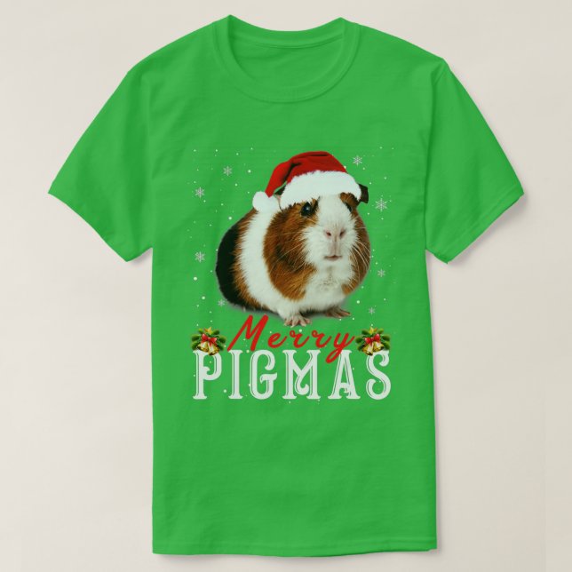 God Pigmas Ansikte Mask Funny Guinea-jul Gris T Shirt (Design framsida)