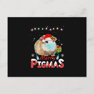 God Pigmas Ansikte Mask Funny Guinea-jul Gris Vykort
