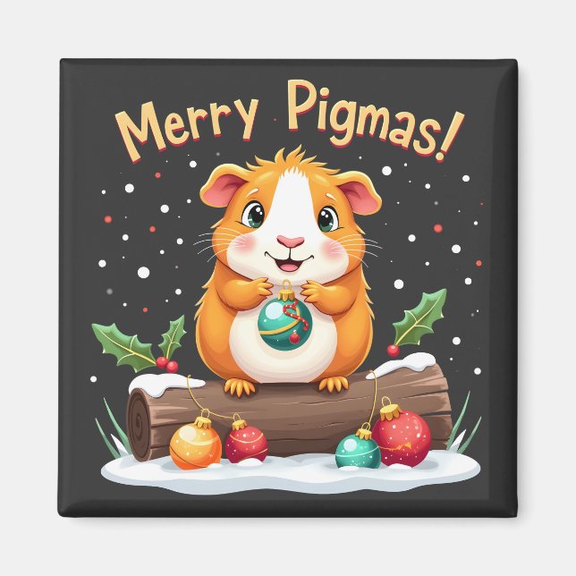 God Pigmas Guinea-jultomten Gris Magnet (Framsidan)