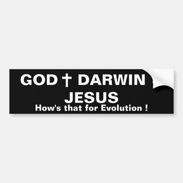 GOD PLUS DARWIN = JESUS BILDEKAL (Framsidan)
