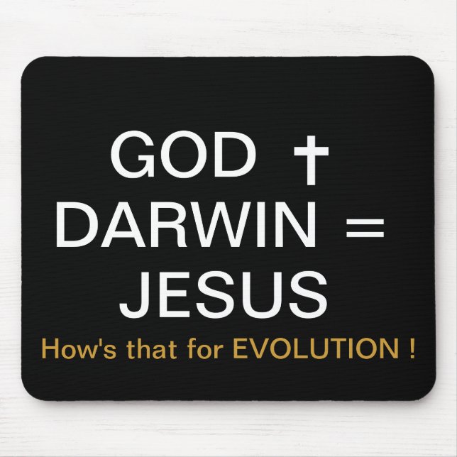 GOD PLUS DARWIN = JESUS MUSMATTA (Framsidan)