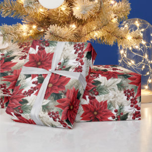 God Poinsettia jul Presentpapper