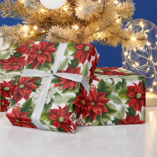 God Poinsettia jul Presentpapper