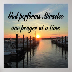 GOD PRESENTERAR MIRAKLES EN PRAYER I taget Poster