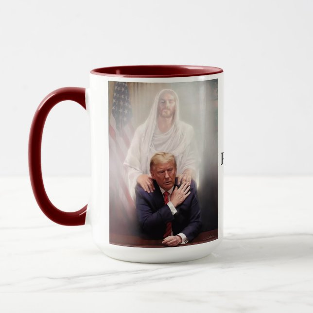 GOD PROTECENT PRESIDENT TRUMP MUGG (Vänster)