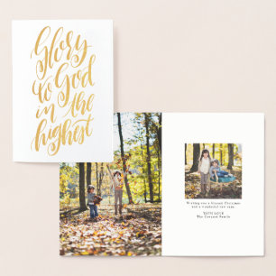 God religiösa har hanterat julen folierat kort