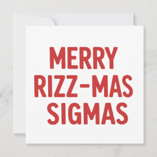 God Rizz-Jul Sigmas Snarkiga jul Roligt Julkort