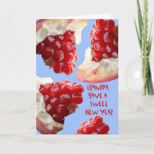 God Rosh Hashanah för farfar, Granatäpple Helgkort