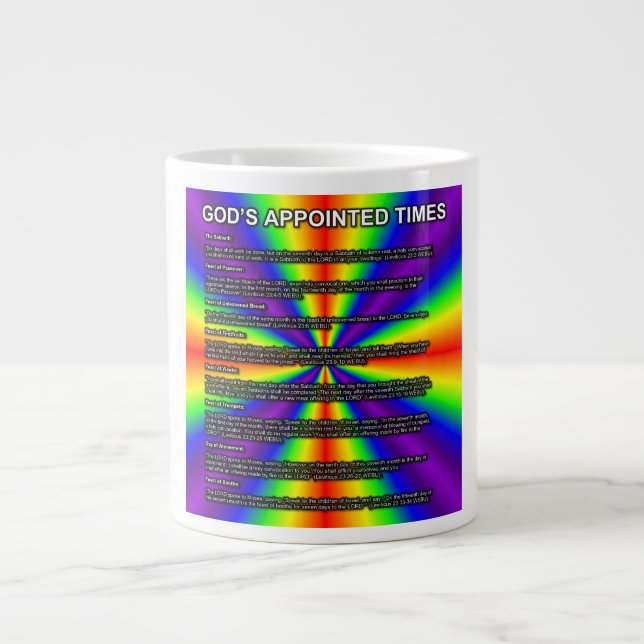 God’s Appointed Times Mug Jumbo Mugg (Framsidan)