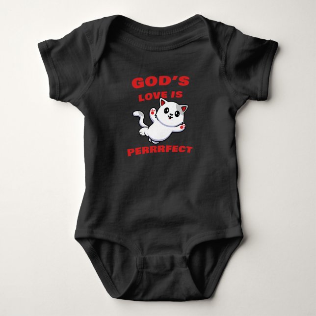 GOD:s Kärlek är Perrfect Kids Vuxen Kitten Faith T Shirt (Framsida)