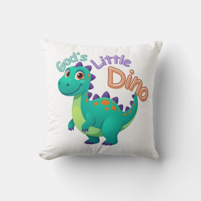 God’s Little Dino Pillow Kudde (Framsida)