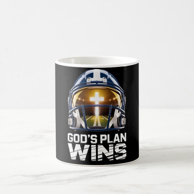 God’s Plan Football Helmet Morphing Mug Magisk Mugg (Center)