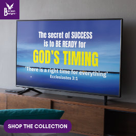 GOD S TIMING Eccl 3v1 Christian Ram Art för TV Poster