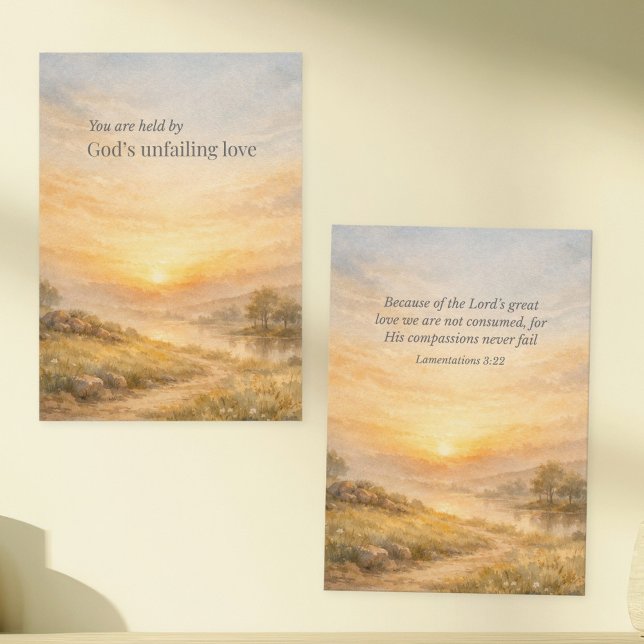 God’s Unfailing Love Christian Encouragement Anteckningskort (Skapare uppladdad)