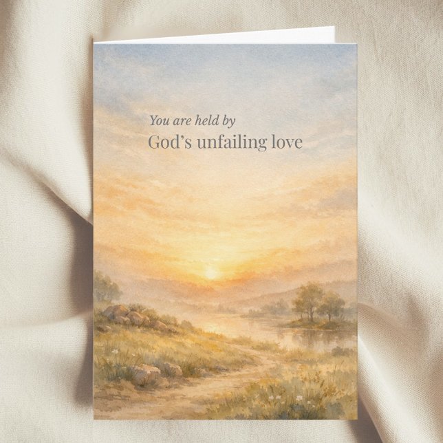 God’s Unfailing Love Christian Encouragement Kort (Skapare uppladdad)