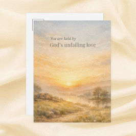 God’s Unfailing Love Christian Encouragement Vykort