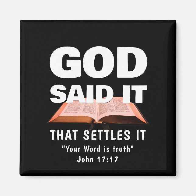 GOD SAID IT Christian Magnet (Framsidan)