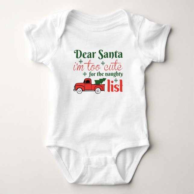 God Santa Cute Naughty List jul T Shirt (Framsida)