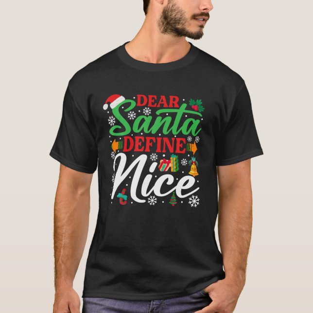 God Santa Define Nice Shirt Funny juljul T (Framsida)