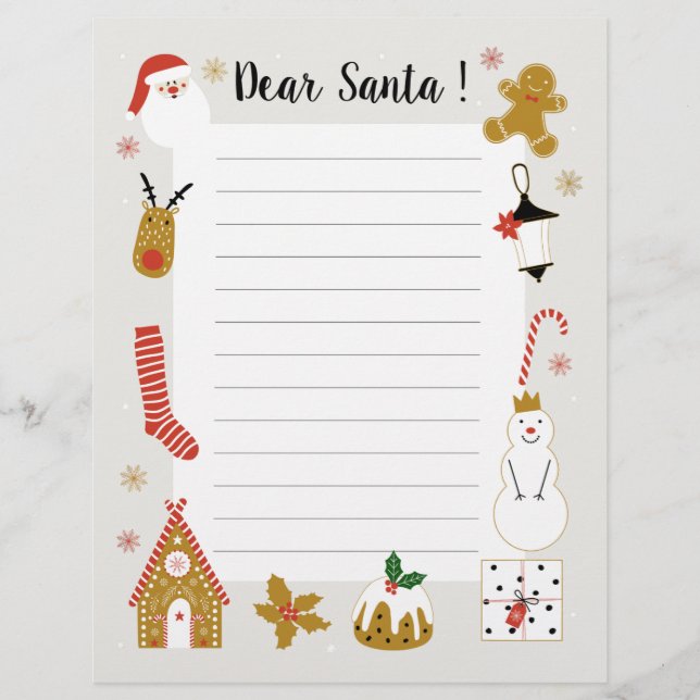 God Santa Önskemål Brevhuvud (Framsida)