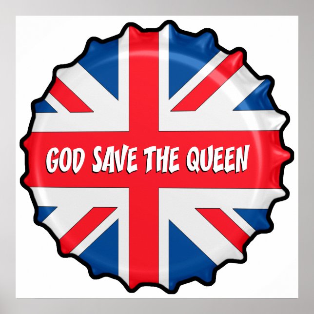 GOD SAVE THE QUEEN POSTER (Framsidan)