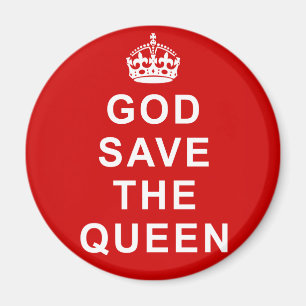 God Save The Queen Tshirts, hänger lös, gåvor Magnet