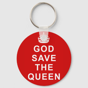 God Save The Queen Tshirts, hänger lös, gåvor Nyckelring