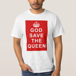 God Save The Queen Tshirts, hänger lös, gåvor T Shirt