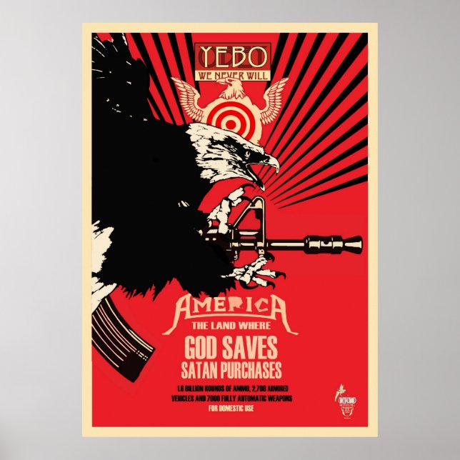"God Saves & Satan Purchases" Poster (Framsidan)