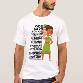 God Says Melanin Girl International Women Day Girl T Shirt