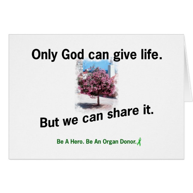 God Sharing Life Hälsningskort (Framsidan Horizontal)