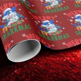 God Sharkmas Santa Shark Älskare jul Presentpapper