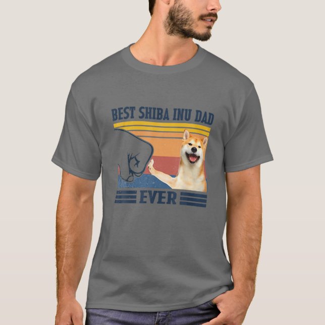 God Shiba Inu Pappa Fars dag Jul T Shirt (Framsida)