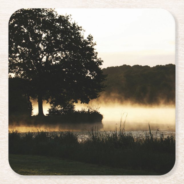 God Sjö Scene-kustområde Underlägg Papper Kvadrat (Framsidan)