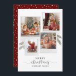 God skript Photo Collage jul Collage Julkort<br><div class="desc">Med en 4-fotokollage och en modern God jul-skripttypografi kan du enkelt byta till att lägga till din familj namn och foton. En elegant som ska skickas till vänner och familj den här Julhelgen.</div>