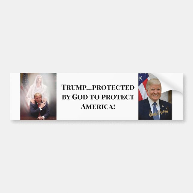 GOD SKYDDAD PRESIDENT TRUMP FÖR ATT SKYDDA AMERIKA BILDEKAL (Framsidan)