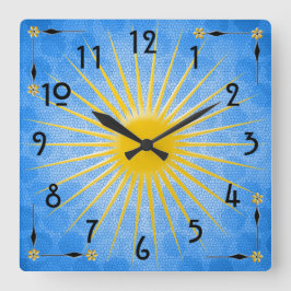 God Sol Fyrkantig Klocka