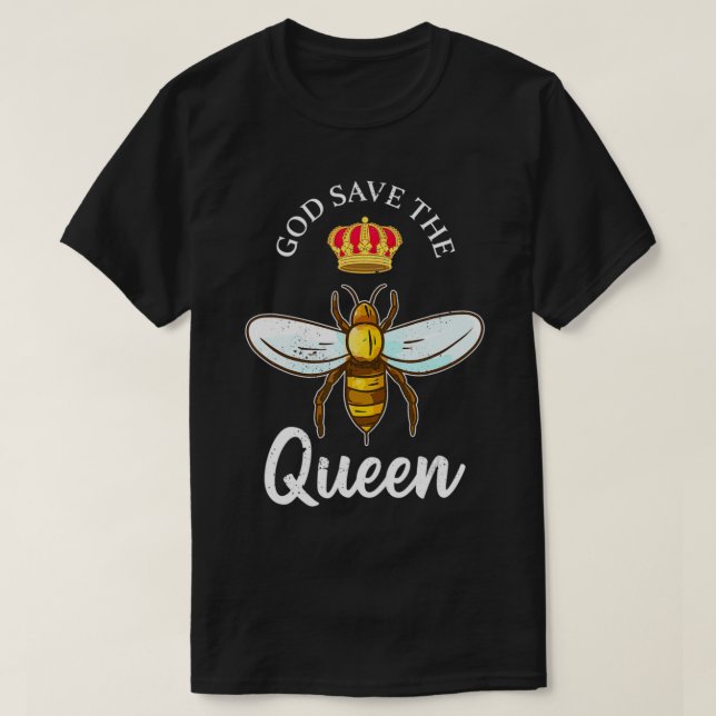 God spara, biodlingsgåva från drottning Funny T Shirt (Design framsida)