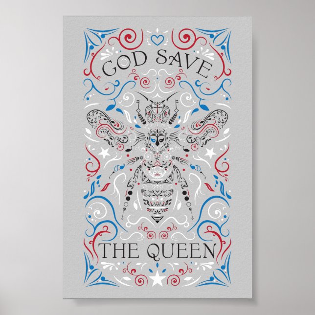 God spara, drottningen poster (Framsidan)