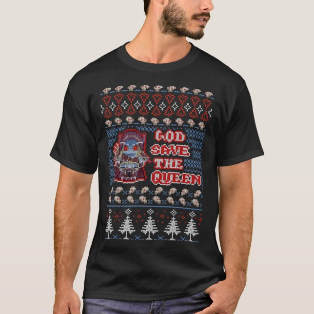 God Spara Drottningen Sylvanas Wow jul Ugly Swe T Shirt (Framsida)