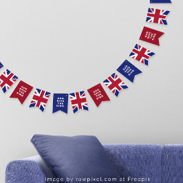 "God Spara Kung" British Union Jack Flagga