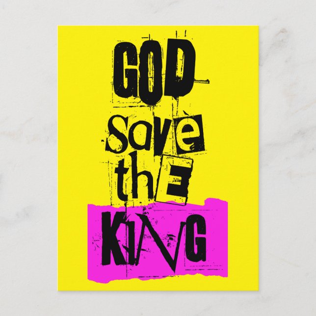 God Spara Kung Charles British Royal Monarch H Helg Vykort (Framsida)