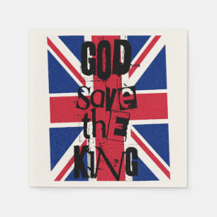 God Spara Kung Charles British Royal Monarch Pappersservett