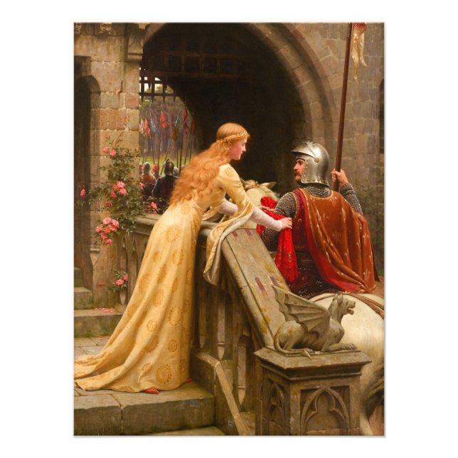 God Speed av Edmund Blair Leighton Fototryck (Framsidan)