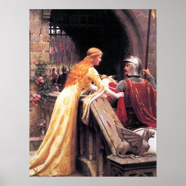 God Speed av Edmund Blair Leighton Poster (Framsidan)
