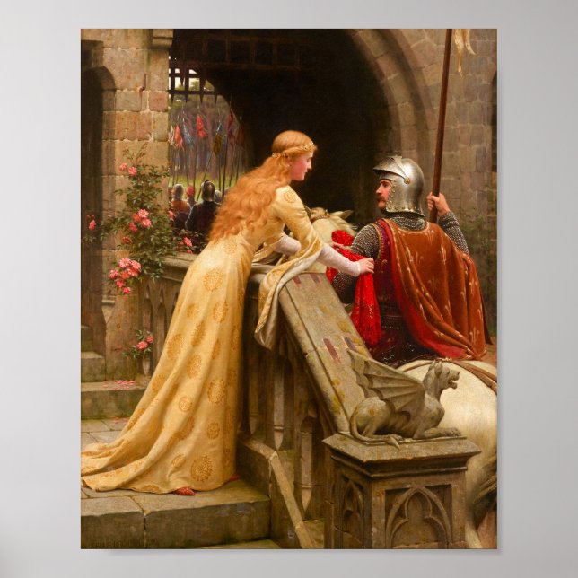 God Speed av Edmund Blair Leighton Poster (Framsidan)