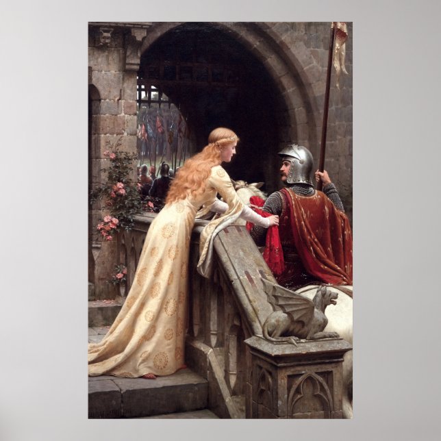 God Speed av Edmund Leighton Poster (Framsidan)